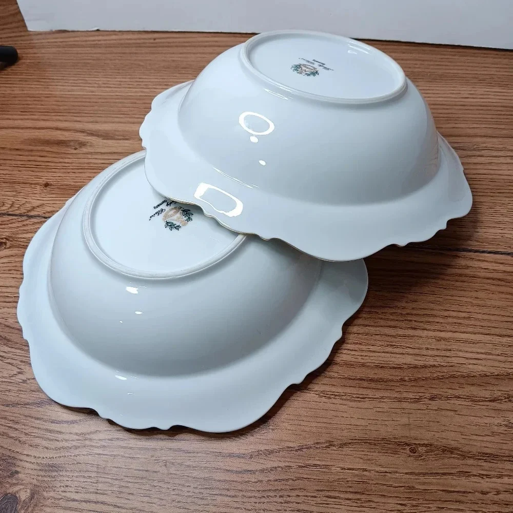2 Mitterteich Bavaria deep plates, made in Germany.